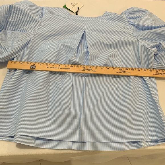 Kate Spade for Target collab! Blue white Striped Women's Top size 1XL new cotton - Picture 11 of 16